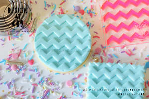 Pattern Background Stamps: Large Zig Zag Pattern Acrylic Embosser Stamp