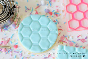 Pattern Background Stamps: Large Honey Comb Pattern Acrylic Embosser Stamp