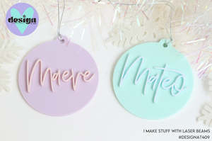 Custom Name Bauble Christmas Tree Decoration