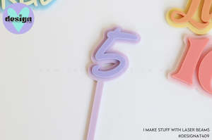 Small Custom Layered Number Cake Topper (options available)