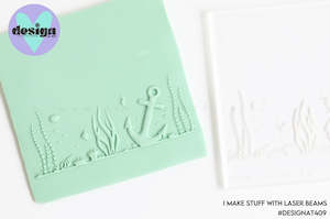 Ocean Floor 1 Raised Acrylic Fondant Stamp