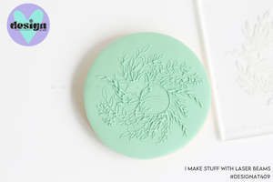 Fox Foliage Raised Acrylic Fondant Stamp