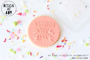 Dashing Through The Snow Raised Acrylic Fondant Stamp