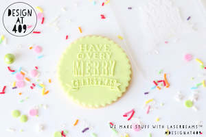 Christmas New Year Raised Acrylic Stamps: Have A Very Merry Christmas 2 Raised Acrylic Fondant Stamp