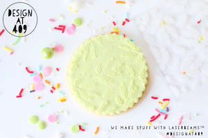 Christmas New Year Raised Acrylic Stamps: Pine Cones & Needles Patterned Raised Acrylic Fondant Stamp