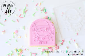 Cute Kawaii Santa Raised Acrylic Fondant Stamp