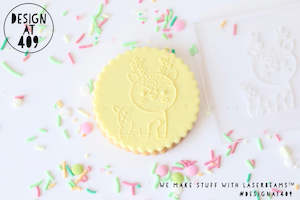 Cute Reindeer Raised Acrylic Fondant Stamp