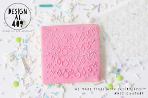 Christmas New Year Raised Acrylic Stamps: String Of Lights Raised Acrylic Fondant Stamp