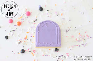 Halloween Raised Acrylic Stamps: Tombstone Raised Acrylic Fondant Stamp