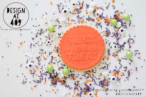 Halloween Raised Acrylic Stamps: Trick Or Treat Raised Acrylic Fondant Stamp