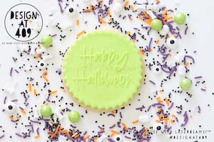 Halloween Raised Acrylic Stamps: Happy Halloween 1 Raised Acrylic Fondant Stamp