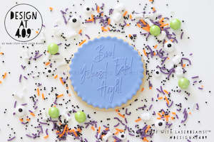 Halloween Raised Acrylic Stamps: Boo! Yikes! Eek! Argh! Raised Acrylic Fondant Stamp