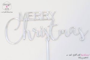 Christmas: Merry Christmas 2 Cake Topper (colour choices)