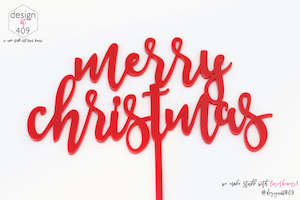 Christmas: Merry Christmas 1 Cake Topper (colour choices)