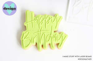 Happy Birthday Raised Stamp & Cutter 2