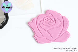 Limited Edition Embossing Stamps Cutters: Rose Raised Stamp & Cutter