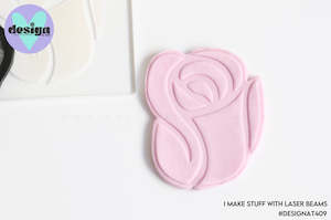 Limited Edition Embossing Stamps Cutters: Rose Bud Raised Stamp & Cutter
