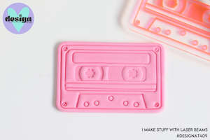 Limited Edition Embossing Stamps Cutters: Cassette Tape Stamp & Cutter