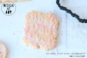 Best Dad Ever Retro Raised Stamp & Cutter