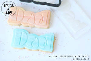 Limited Edition Embossing Stamps Cutters: Dad 2 Raised Stamp & Cutter