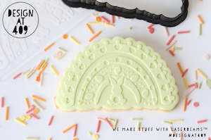 Easter Stamps Cutters: Easter Bunny Rainbow Raised Stamp & Cutter