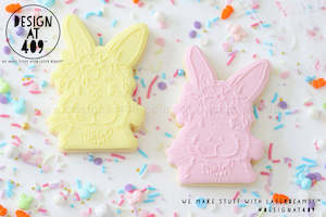 Easter Stamps Cutters: Bunny Floral Head Raised Stamp & Cutter