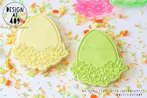 Easter Egg Half Floral Stamp & Cutter