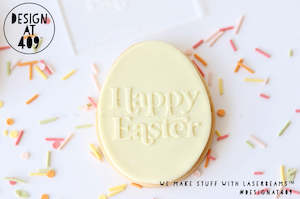 Easter Raised Acrylic Stamps: Happy Easter 2  Raised Acrylic Fondant Stamp