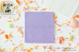 Floral Easter Eggs Patterned Raised Acrylic Fondant Stamp