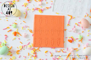 Carrots Patterned Raised Acrylic Fondant Stamp