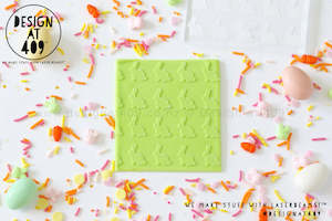 Easter Raised Acrylic Stamps: Bunnies Patterned Raised Acrylic Fondant Stamp