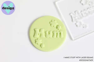 Other Stamps And Cutters: Mum Retro Acrylic Press Stamp
