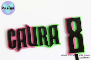 Wicked Themed Layered Cake Name or Number (Sold Individually)