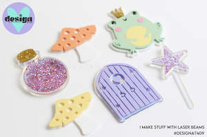 Mini: Fairy Themed Layered Cake Charms (Sold Individually)