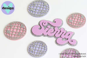 Mini: Disco Themed Layered Cake Name Or Disco Ball Charms (Sold Individually)