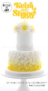 Custom: Custom Name And Name Layered Cake Topper