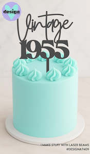 Vintage Custom Year Topper (other colour choices available)