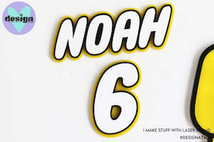 Mini: Themed Layered Cake Name Or Number (Sold Individually)