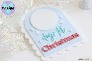 Christmas Baubles: Days Til Christmas Sign