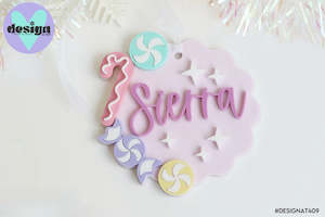 Christmas Baubles: Custom Name Candy Bauble