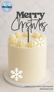 Christmas Baubles: Merry Christmas Cake Topper (other colour choices available)