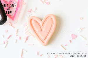 Mini Hand Drawn Heart Embossing Stamp & Cutter