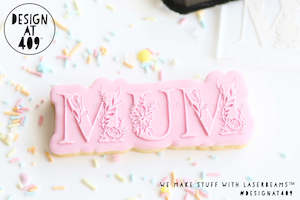 Mothers Day Stamps With Cutters: Mum Floral Letters Raised Stamp & Cutter