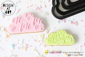 Cookie Cutters: Flat Bottom Cloud Shape Cookie Cutter (4 sizes)