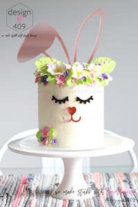 Bunny Ears, Nose + Lashes Cake Topper (other sizes available)