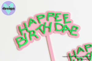 HP Happee Birthday Layered Cake Topper