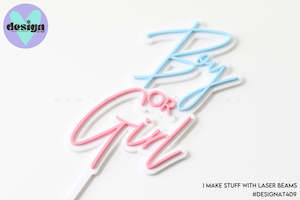 Layered Cake Topper: Boy or Girl Layered Cake Topper