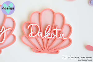 Custom Layered Shell Cake Name (options available)