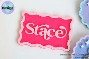 New: Oblong Wave Custom Layered Cake Name (options available)