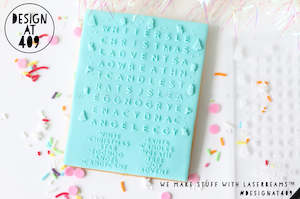 Christmas Stamps And Cutters: Christmas Word Find Large Raised Stamp & Cutter